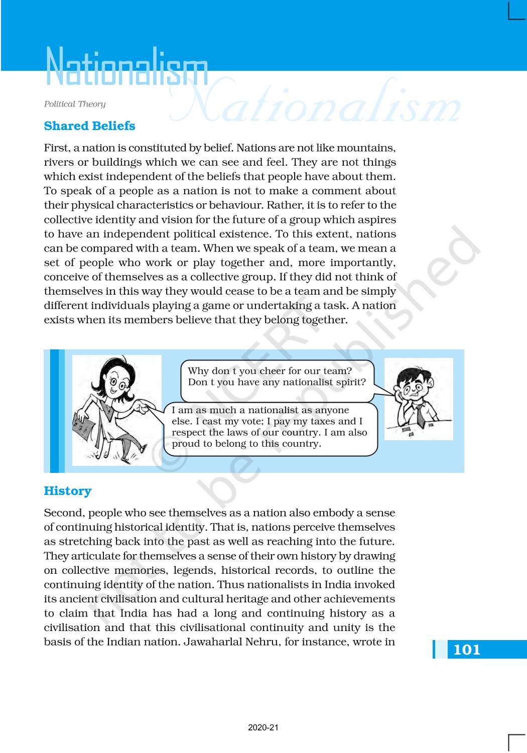 Nationalism Ncert Book Of Class 11 Political Theory